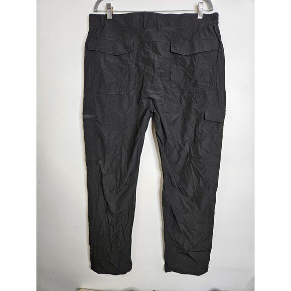 Clothin Mens Elastic Waist Travel Stretch Cargo Pant Quick Dry Black XL 30L - Picture 3 of 7